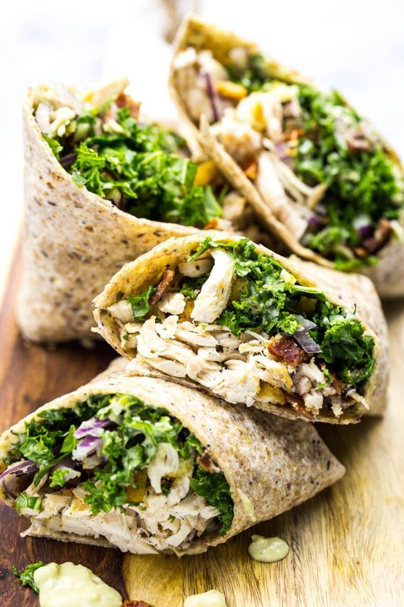  A colorful and nutritious Kale Chicken Wrap to satisfy your hunger with goodness.