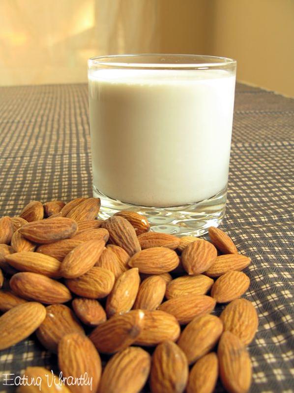  A glass of almond milk to start your morning off right