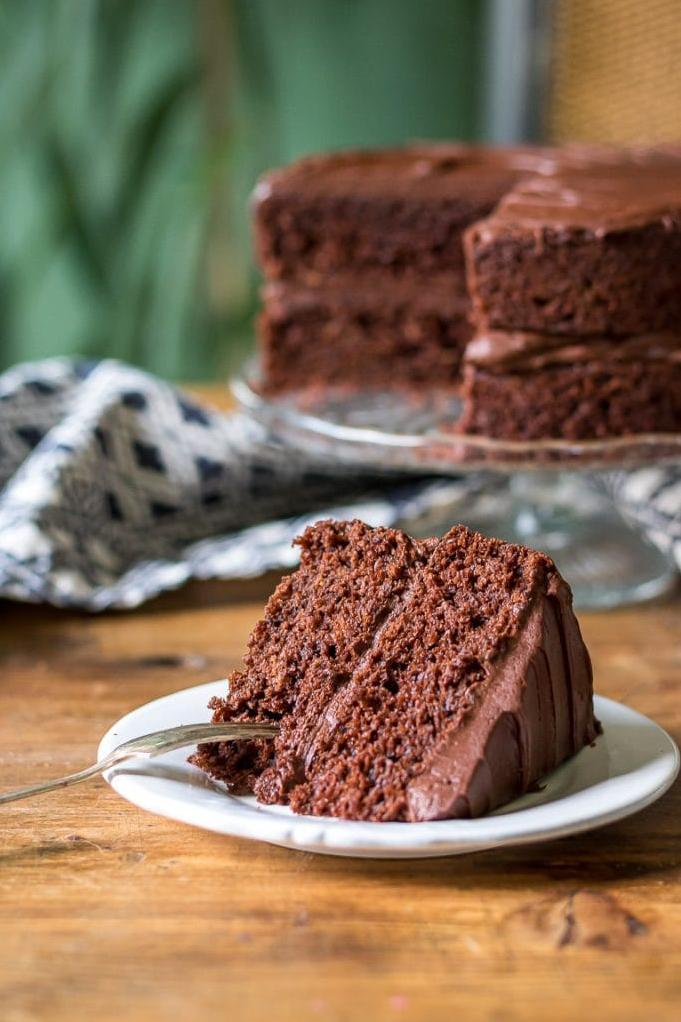  A slice of heaven on a plate, chocolate cake anyone?