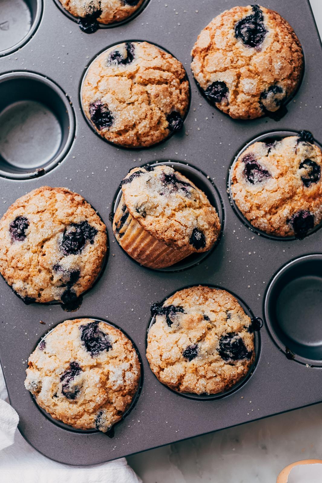  Baked to golden perfection, these spiced flax blueberry muffins are a healthy breakfast treat that will put a smile on your face.