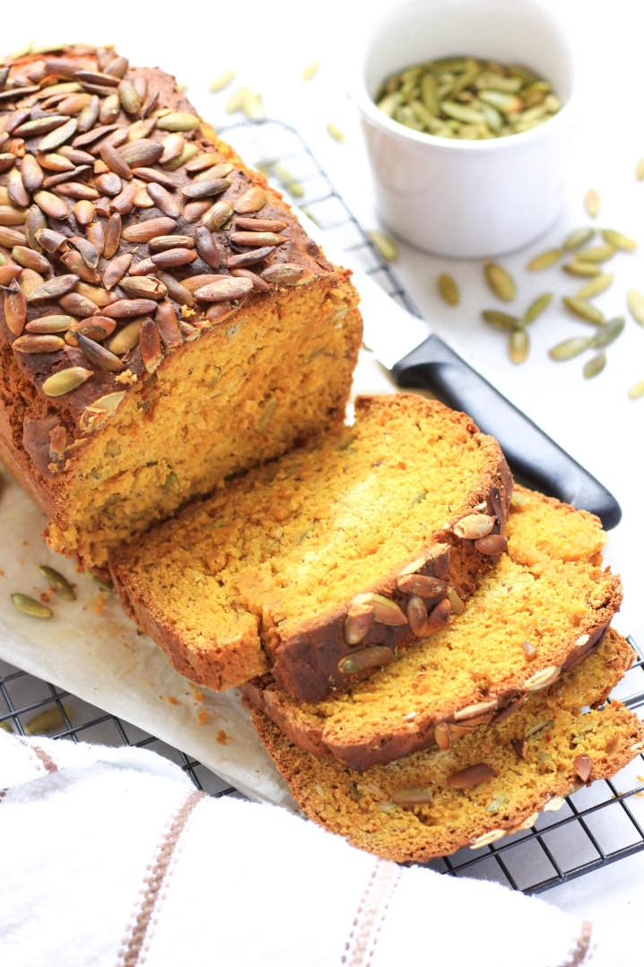  Baked to perfection, our pumpkin loaf is a true delight.