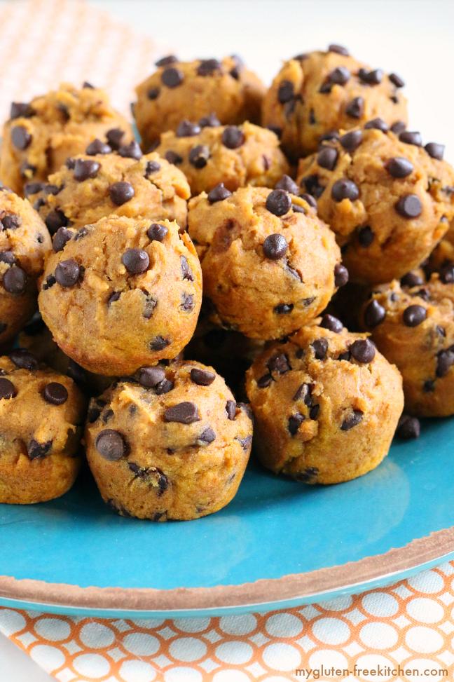  Bite into autumn with these gluten-free pumpkin chocolate chip muffins!
