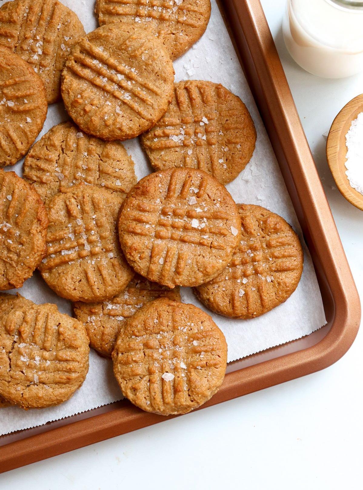  Bite into the ultimate combination of crunchy and chewy with these Almost Flourless Peanut Butter Cookies