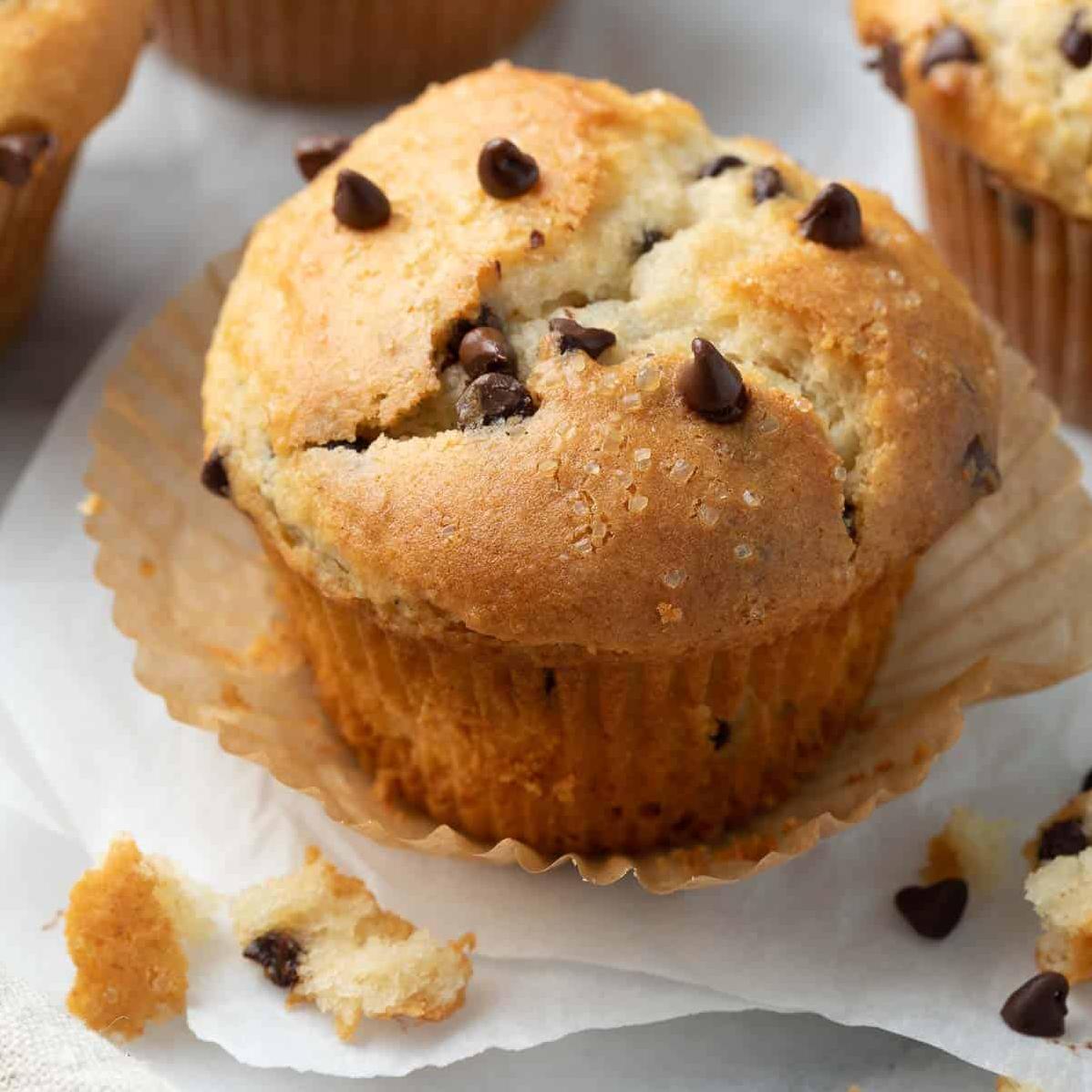 Crunchy and crumbly, these gluten-free chocolate chip muffins are just what you need with your coffee or tea.