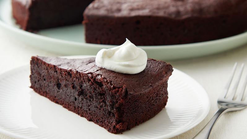  Decadent and fudgy, with a crispy edge.