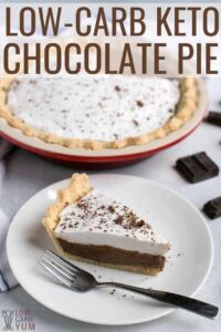 Delicious Low Carb Chocolate Pie (Sugar Free and Gluten Free)