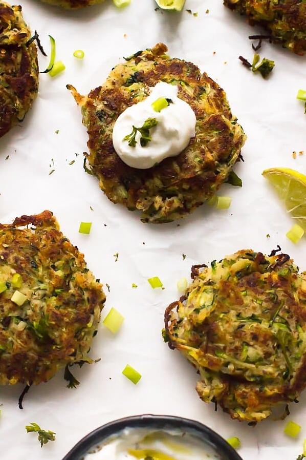  Eat the rainbow with these colorful zucchini fritters