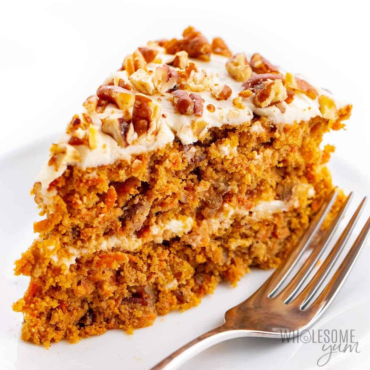  Elevate your afternoon tea with a slice of this healthy carrot cake.