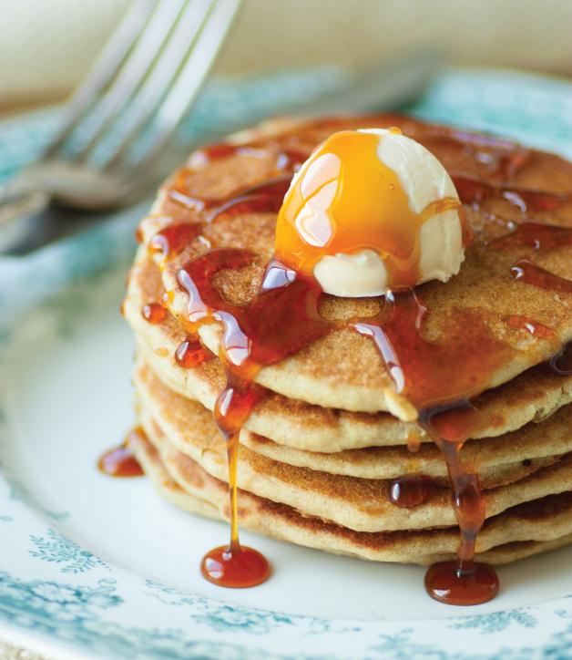  Enjoy a lazy Sunday morning with a big serving of these ultra-comforting pancakes.