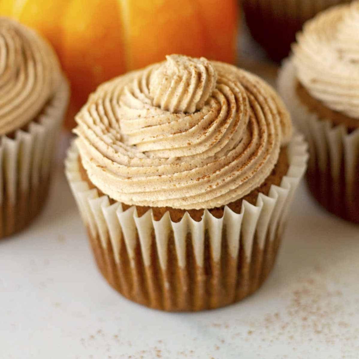  Enjoy the taste of fall with every bite of these pumpkin cupcakes