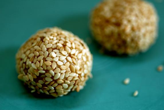  Every bite of these vegan truffles is packed with rich sesame flavor.