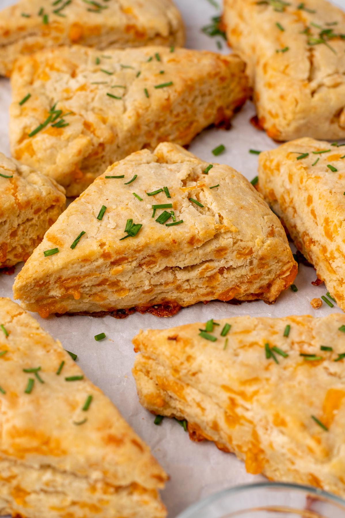  Fall in love with the cheesy goodness of these gluten-free scones.