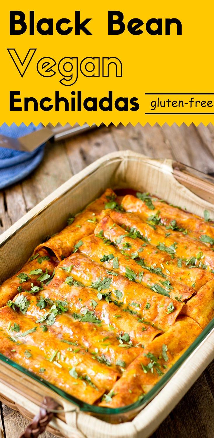  Get ready to embrace the spicy heat of these black bean enchiladas.