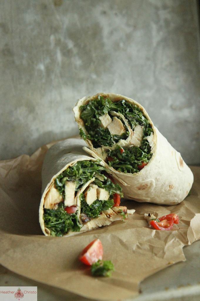  Get your daily dose of kale with this healthy and filling chicken wrap, perfect for any time of day.