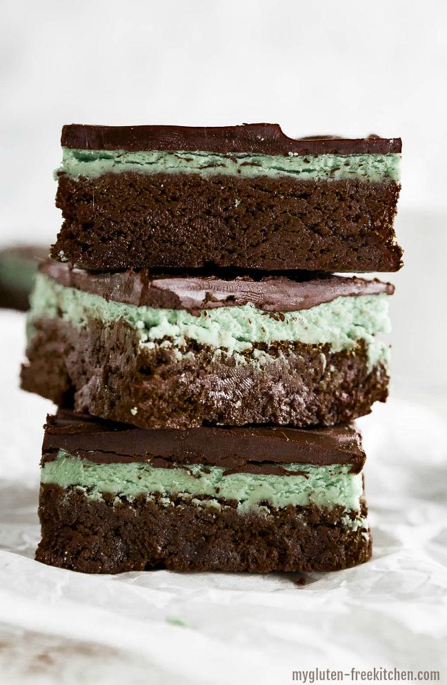Gluten Free Brownies With Mint Chocolate Frosting