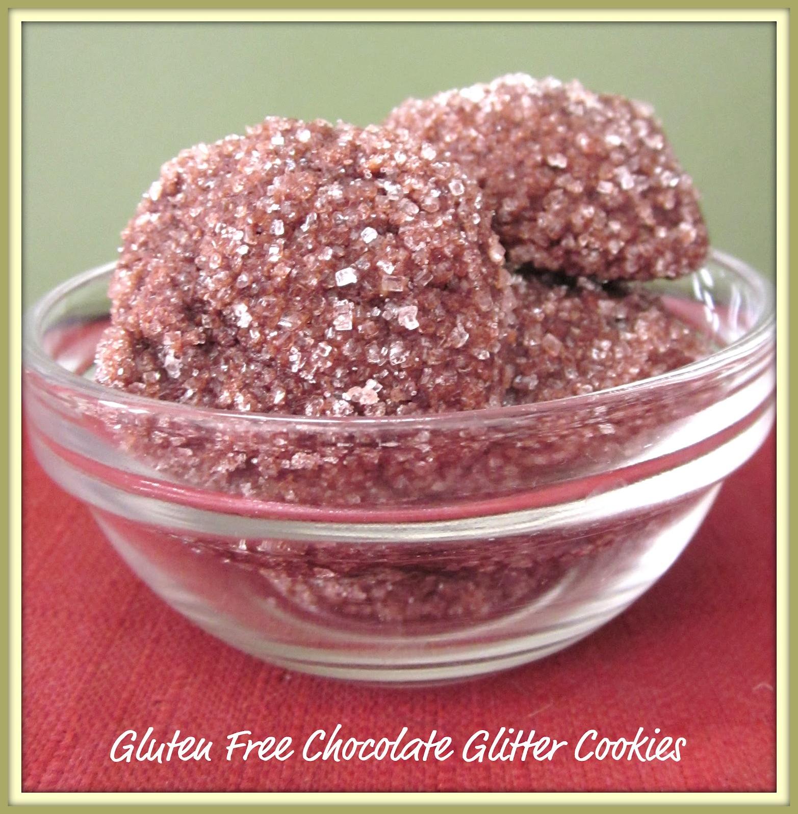 Gluten Free Chocolate Glitter Cookies