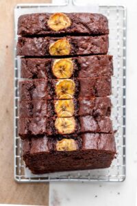 Gluten Free Chocolate Peanut Butter Banana Bread