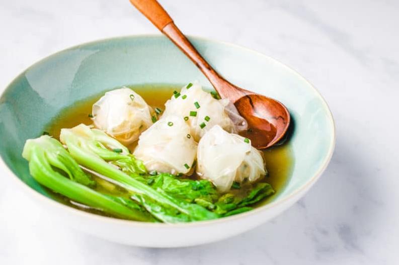 Gluten-free mock wonton soup for healthy eating