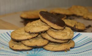 Gluten Free Peanut Butter Cookies Dipped in Chocolate