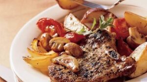 Gluten Free Roasted Pork Chops and Vegetables