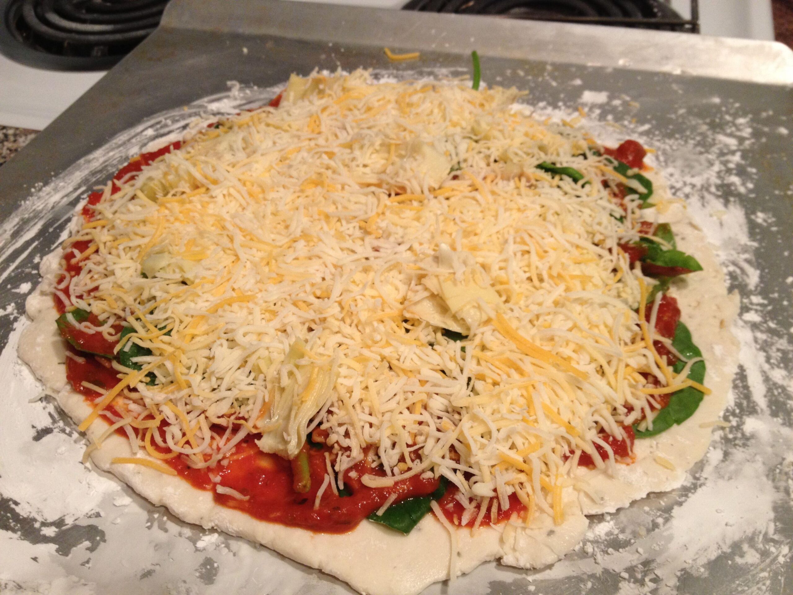 Mouth-Watering Gluten Free Spinach Artichoke Pizza Recipe