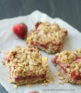 Gluten Free Strawberry Oatmeal Breakfast Bars