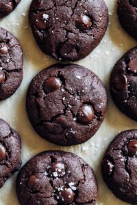 Gluten Free Vegan Double Chocolate Oatmeal Cookies