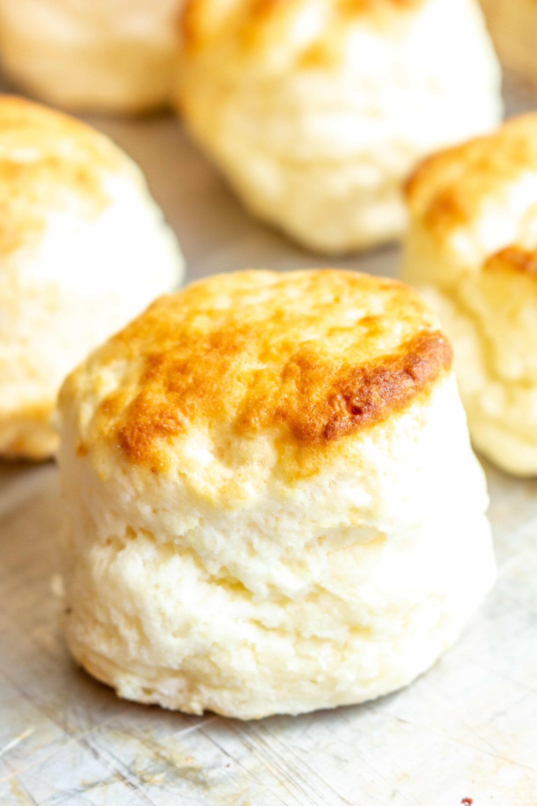  Golden and flaky gluten-free biscuits fresh out of the oven.