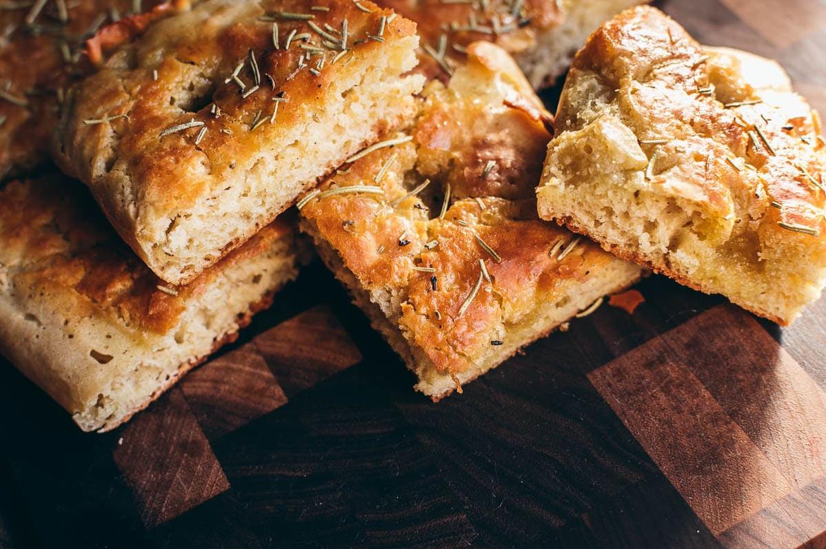 Golden brown and crispy on the outside, soft and fluffy on the inside – that’s what gluten free focaccia is all about