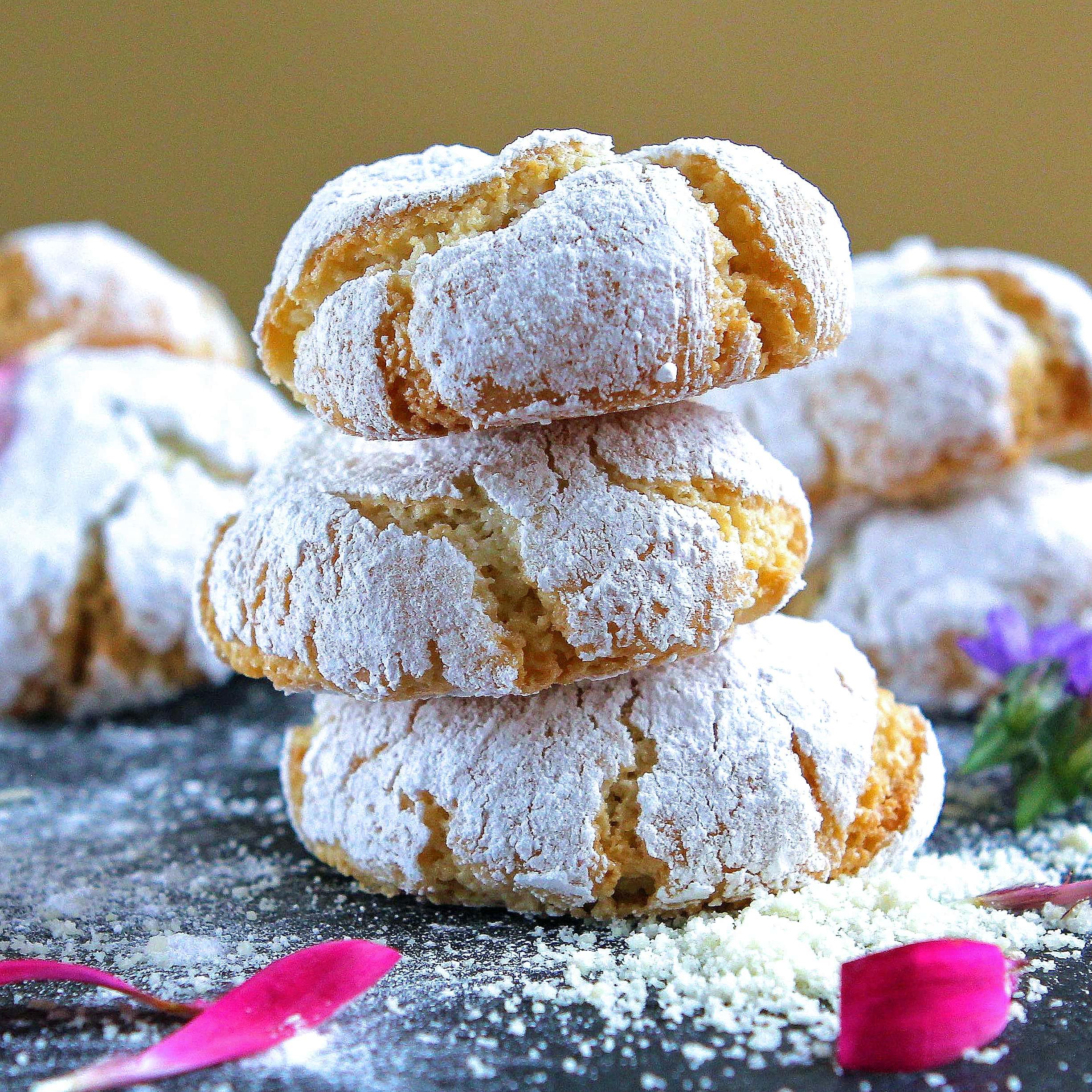  Grab a cup of tea and indulge in these scrumptious amaretti cookies.