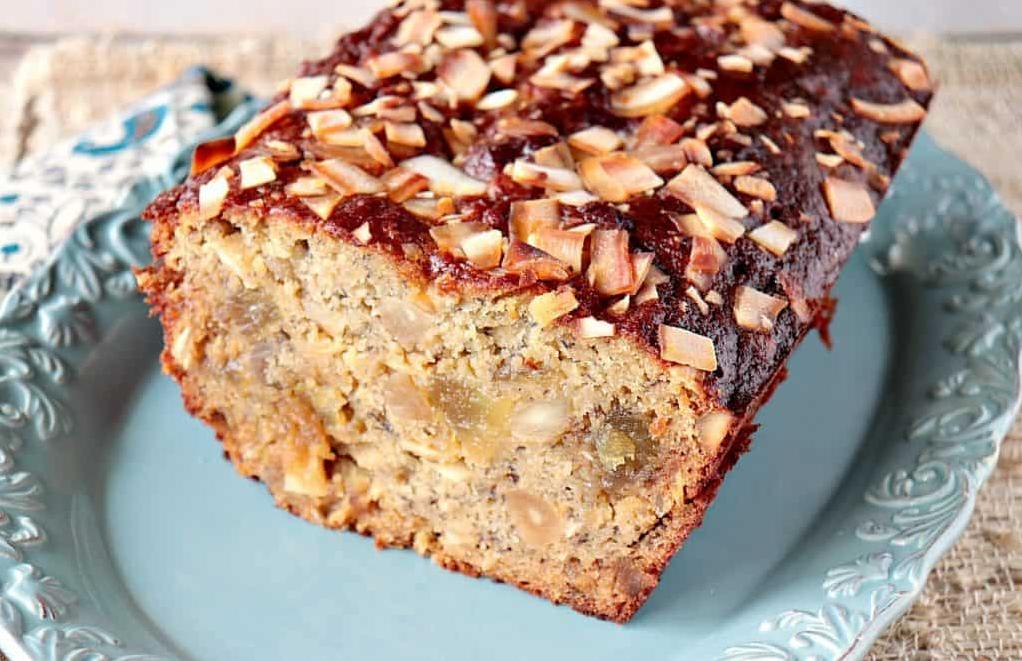  Greet the day with this tropical twist on classic banana bread.