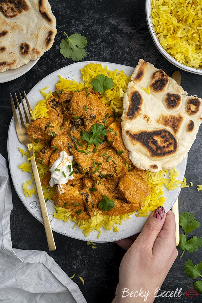 Indulge in a creamy and aromatic dish with this gluten-free chicken curry.