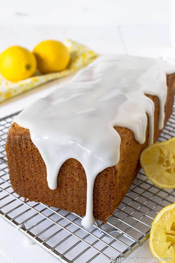  Indulge in a gluten-free treat with this glazed pound cake!