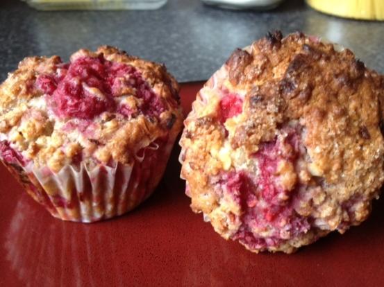  Indulge in a healthy treat with these gluten-free muffins bursting with raspberries.