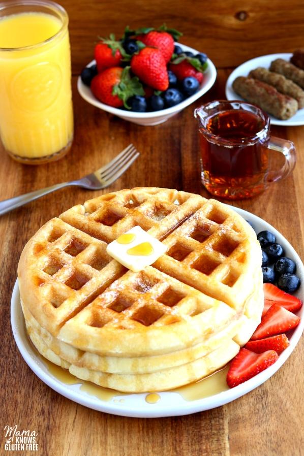  Indulge yourself with our organic rice waffles.