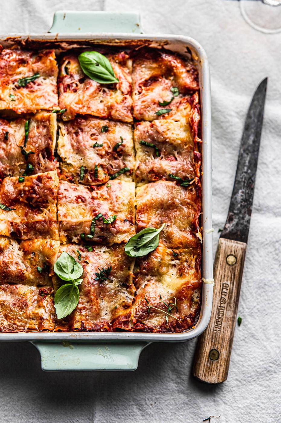  Layers upon layers of delicious veggies and gluten-free noodles, this lasagna is simply divinely healthy!