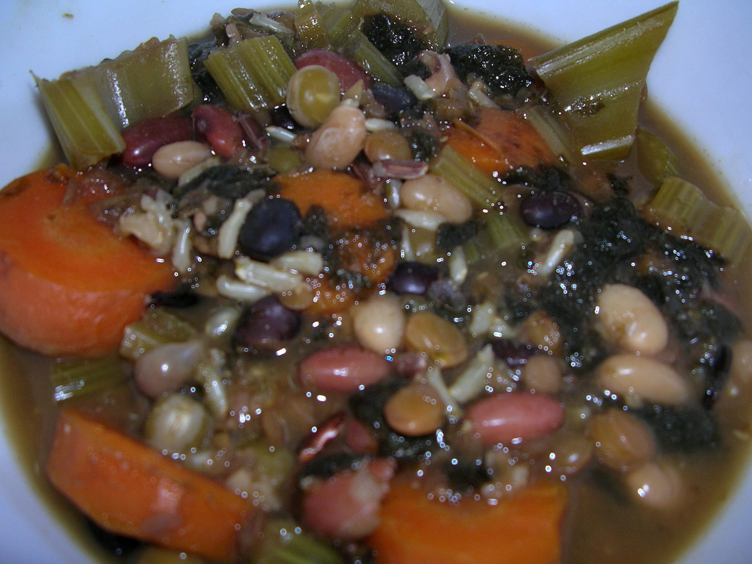 Miso-Bean Vegan Stew With Nori and Wild Rice (Gluten, Dairy Free