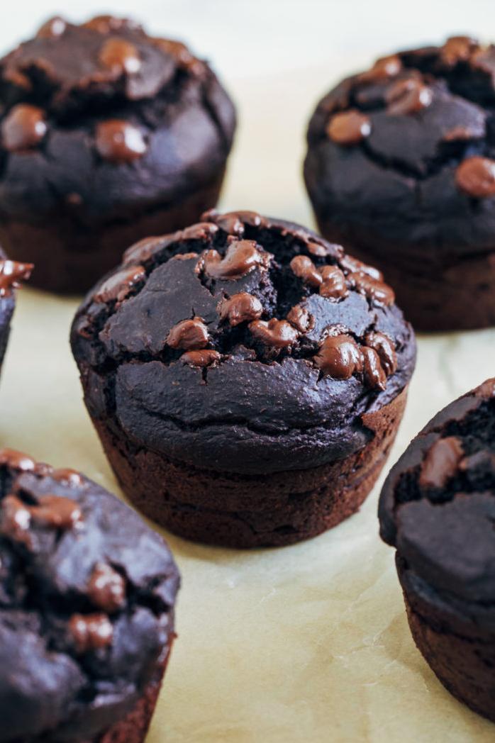  Moist, chocolatey, and oh so delicious, these muffins will not disappoint.