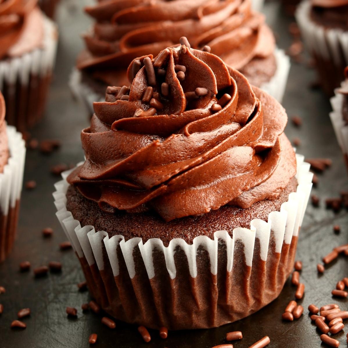  Moist, fluffy, and chocolatey goodness in every bite of these cupcakes!