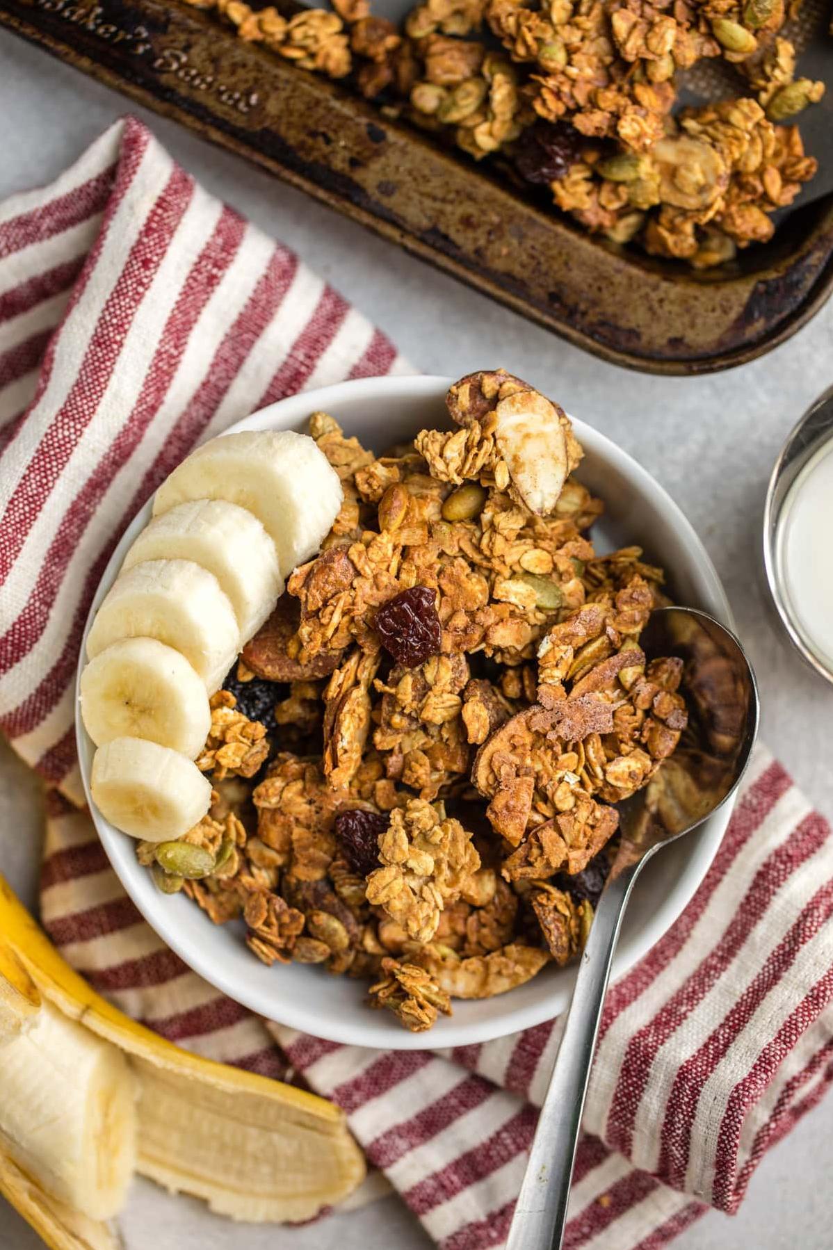  One bowl of this dairy-free granola and you'll feel energized for the day.