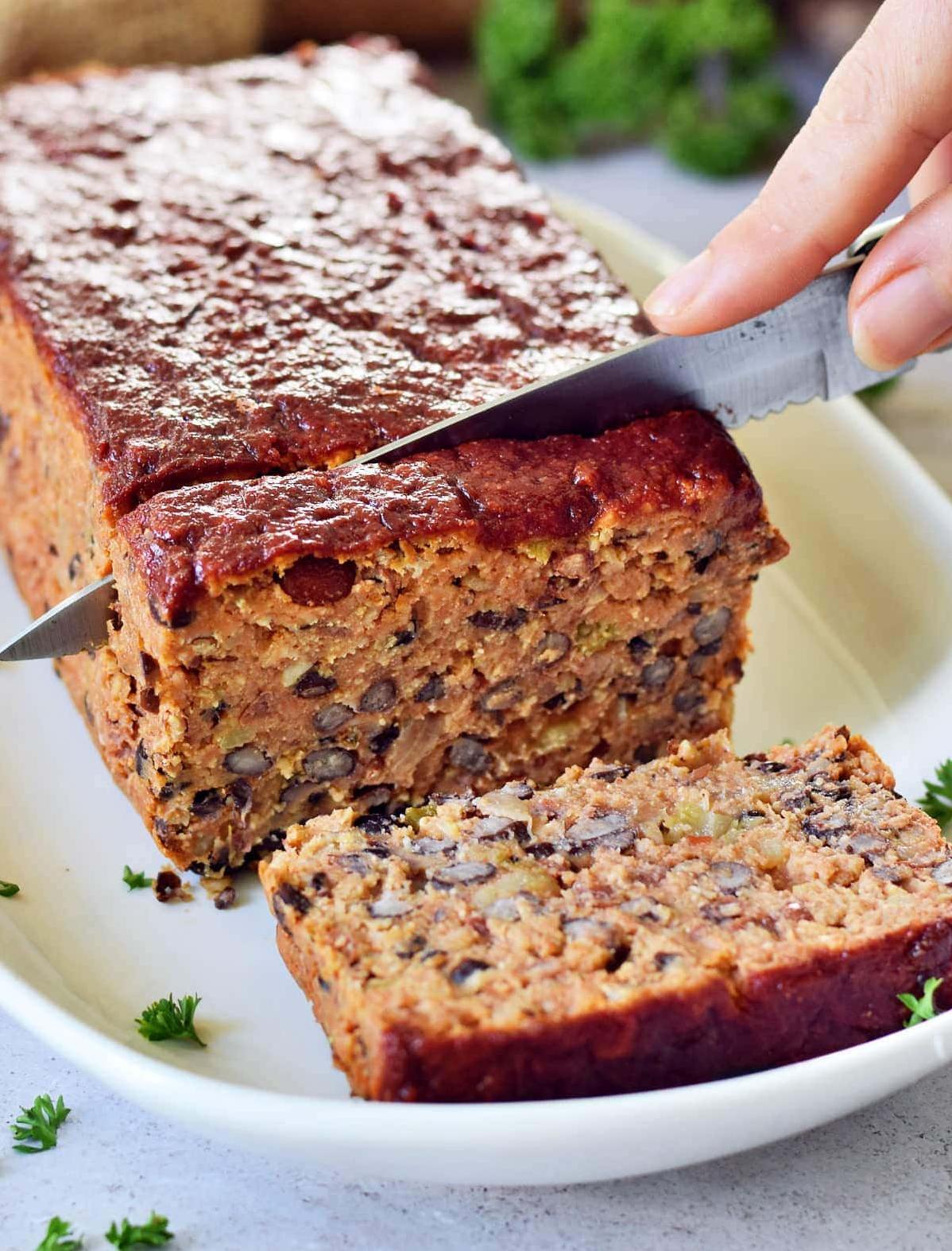  Our meatloaf is made with no actual meat, but you won't be able to tell the difference!