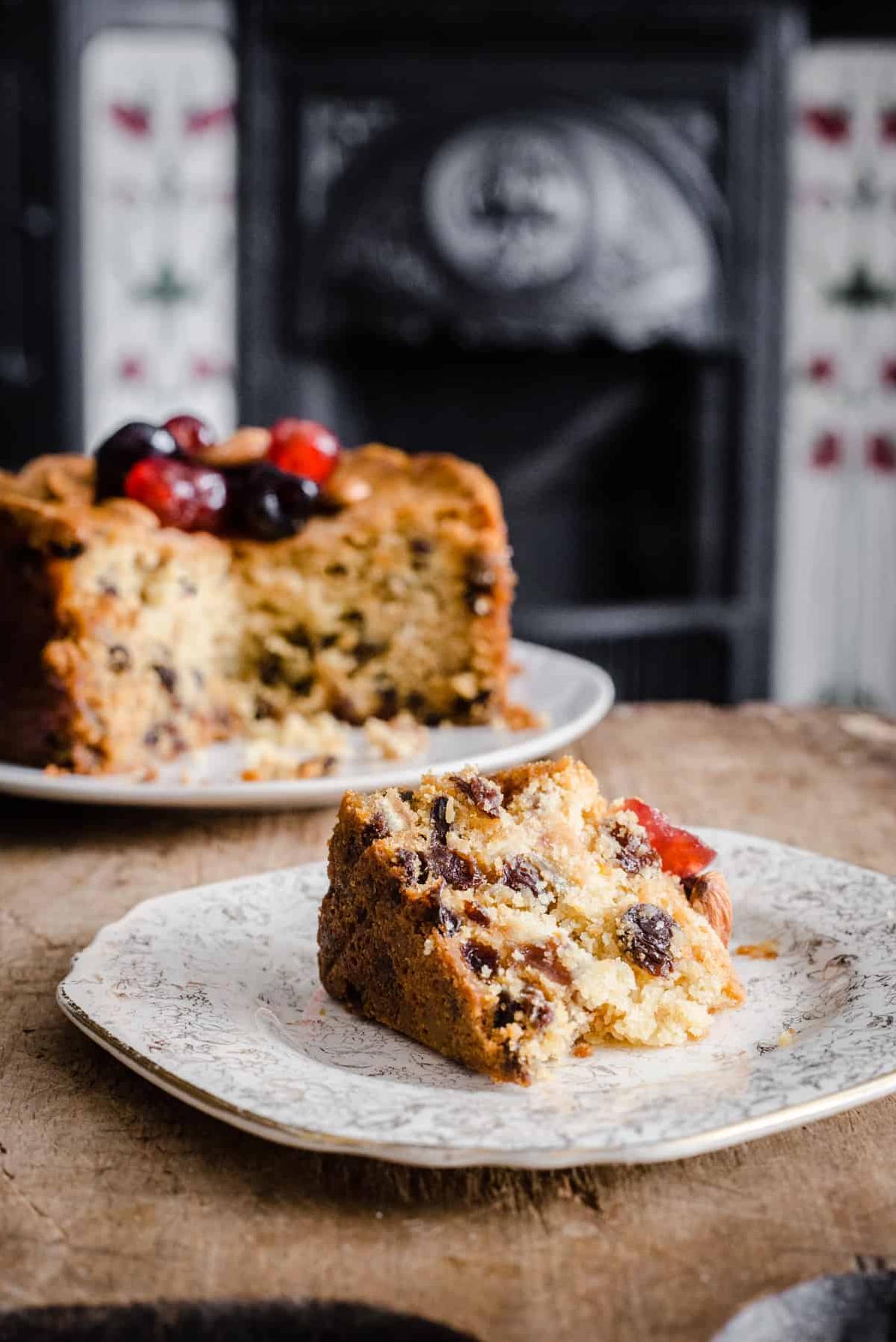  Packed with juicy raisins, crunchy nuts, and sweet apricots, this fruitcake is a texture and flavor sensation