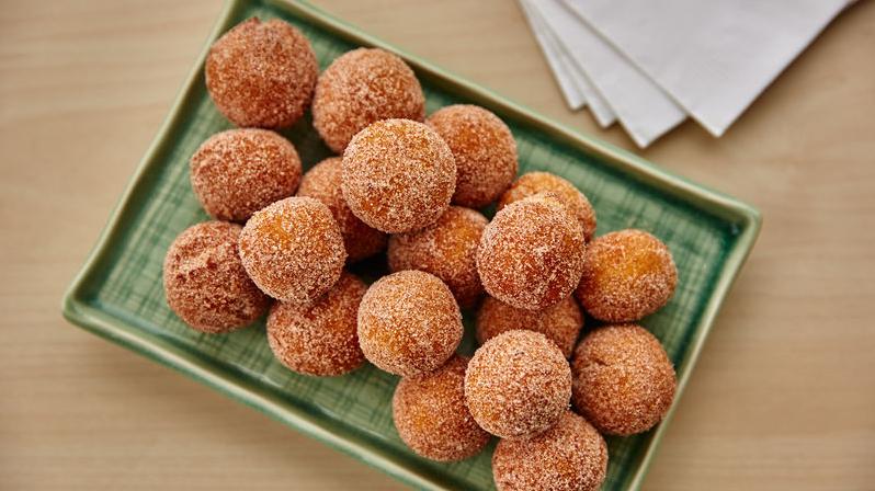  Perfect for breakfast, brunch or a snack, these donut drops are a sure crowd-pleaser.