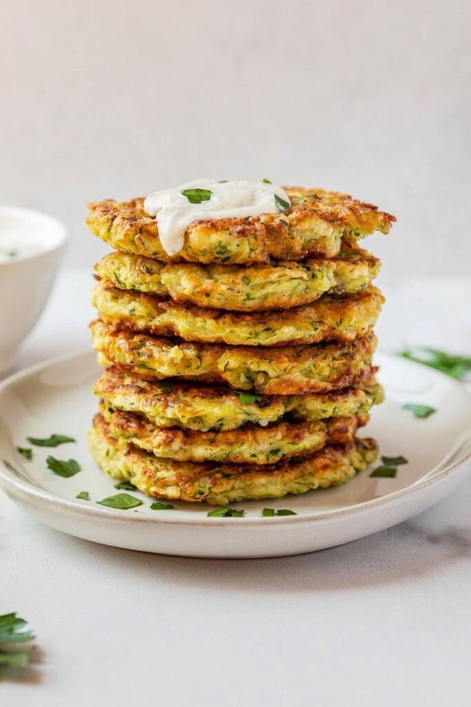  Perfect morning pick-me-up: Tasty and healthy zucchini pancakes.