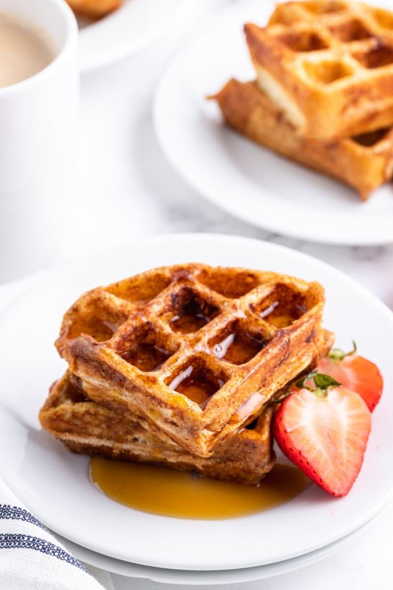  Perfectly golden every time, these waffle french toasts are a breakfast dream come true