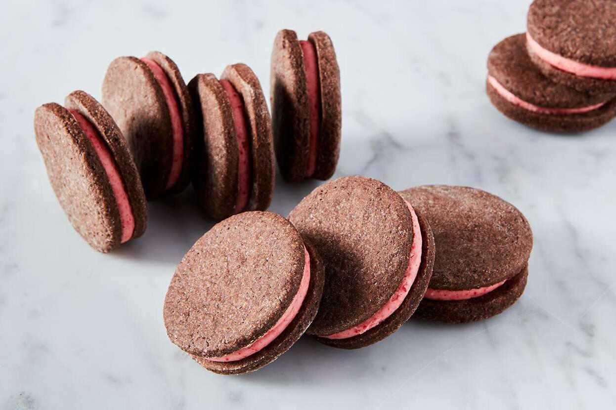  Rich and decadent dark chocolate sandwich cookies for a gluten-free indulgence.