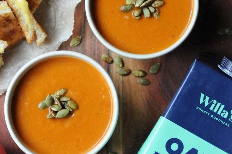  Savor a warm bowl of healthy tomato and apple soup that will brighten up even the gloomiest of days