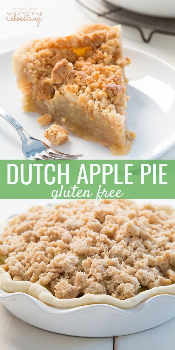  Savoring a slice of warm, homemade gluten-free apple pie with crumble topping