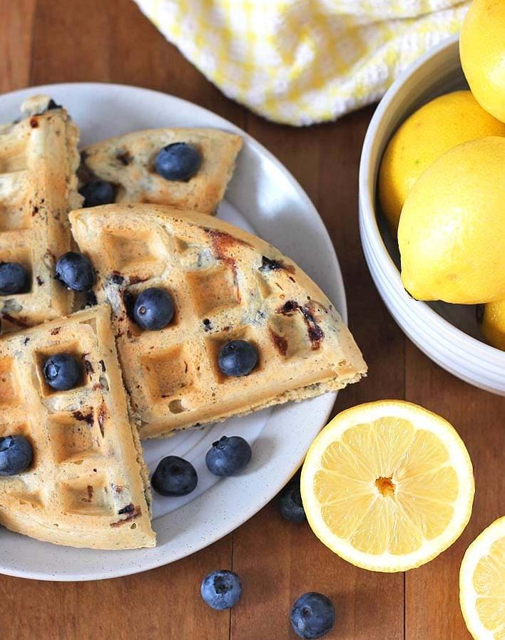  Say goodbye to boring breakfasts with these vibrant vegan and gluten-free waffles.