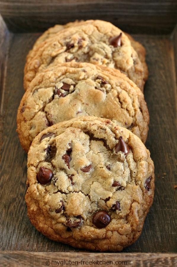 Soft and chewy gluten-free chocolate chip cookies straight out of the oven